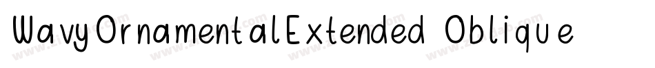 WavyOrnamentalExtended Oblique字体转换